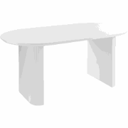 Beliani MOBERLY - Eettafel-Wit-MDF