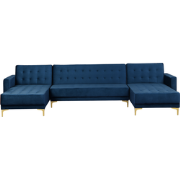 Beliani ABERDEEN - Modulaire Sofa-Blauw-Fluweel