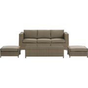 Beliani BELLUNO - Loungeset-Bruin-PE rotan