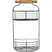 Clayre & Eef Wandrek  31x17x54 cm Zwart Ijzer Muurrek
