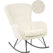 Beliani ANASET - Schommelfauteuil-Beige-Bouclé