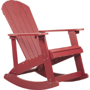 Beliani ADIRONDACK - Schommelstoel-Rood-Kunsthout