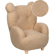 Beliani MELBU - Kinderfauteuil-Bruin-Bouclé