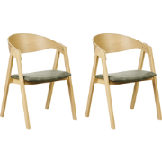 Beliani YUBA - Eetkamerstoel-Lichte houtkleur-Multiplex, MDF