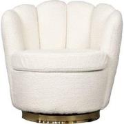 Teddy Fauteuil Wit - Met Gouden Onderstel - Fauteuil Quinty - Giga Meu...