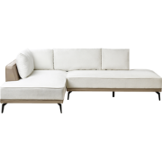 Beliani MYKEN - Hoekbank-Wit-Polyester
