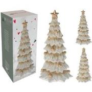 Denneboom creme 10x10x22 cm 2as