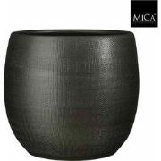 Mica Decorations Bloempot Porto - 32x32x32 cm - Terracotta - Metallic,...