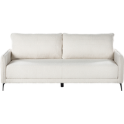Beliani HEMING - Driezitsbank-Wit-Bouclé