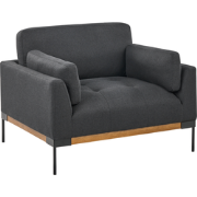 Beliani SKAVEN - Fauteuil-Zwart-Polyester