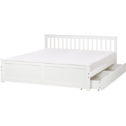 Beliani OLENDON - Tweepersoonsbed-Wit-Dennenhout