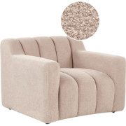 Beliani AGERUP - Fauteuil-Beige-Bouclé