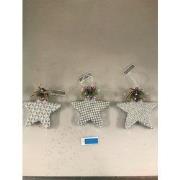Xmas Star Foam 15 cm 3Ass Silve