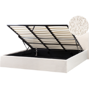 Beliani ORBEY - Tweepersoonsbed-Wit-Bouclé