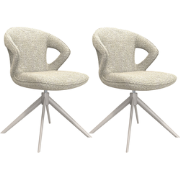 LABEL51 Eetkamerstoel Zurich - Naturel - Boucle - set van 2
