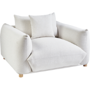Beliani LUVOS - Fauteuil-Wit-Polyester