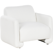 Beliani SALAND - Fauteuil-Wit-Polyester