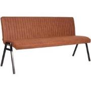 LABEL51 Eetkamerbank Matz - Cognac - Microfiber - 175 cm