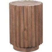 LABEL51 Bijzettafel Novan - Espresso Ø35cm - Mangohout