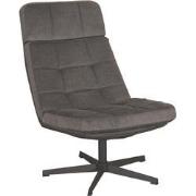 LABEL51 Fauteuil Alvar - Antraciet - Cosmo - 57x53x83 cm