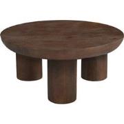 LABEL51 Salontafel Olly - Espresso - Mangohout - 90x90x37 cm