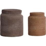Light & Living - Mand BETANIA - Ø33x38cm - Bruin - Set van 2