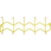 Kapstok Double Zig Zag - Heldergeel - 61x6.5x20cm