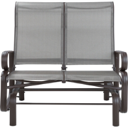 Beliani BORGIO - Tuinbank-Bruin-Aluminium