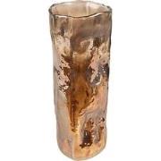 Clayre & Eef Vaas  Ø 8x20 cm Bruin Glas Glazen Vaas