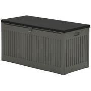 Primo kussenbox - kunststof - 270L - 109x51 cm - donkergrijs - zwart
