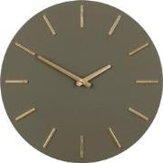 Mica Decorations Klok Brixen - 35.5x4x35.5 cm - Aluminium - Donker Gro...