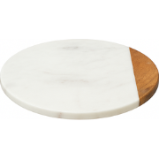 Draaiplateau Serveerplank Marble Draaischijf van 100%Marmer & Hout - W...