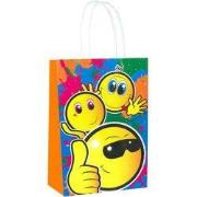 Decopatent® 24 STUKS Smiley Traktatie Uitdeel papieren zakjes met hand...