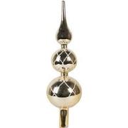 Clayre & Eef Kerstboom Piek Ø 8x30 cm Goudkleurig Glas Kerstboomversie...