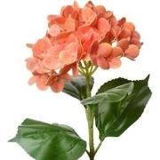 Clayre & Eef Kunstbloem Hortensia 68 cm Oranje Kunststof