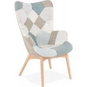 DAMIAN lounge vleugelfauteuil 67x65x93 cm Veelkleurig