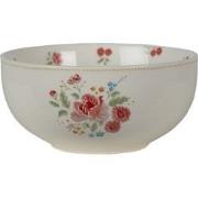Clayre & Eef Soepkom  Ø 14 cm Beige Roze Keramiek Rond Rozen Serveerko...