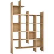 Rek 18 planken H188 cm - Manco - Houtkleurig