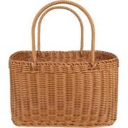 Clayre & Eef Mandje met Hengsel 34x21x19/34 cm Bruin Kunststof