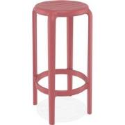 PEYA halfhoge tuinkruk 36x36x65 cm Rood