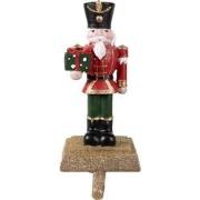 Clayre & Eef Haak Kerstsok Notenkraker 11x10x25 cm Rood Groen Polyresi...