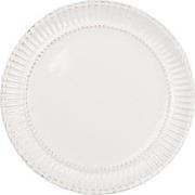 Clayre & Eef Ontbijtbord  Ø 21 cm Wit Dolomiet Rond Bord