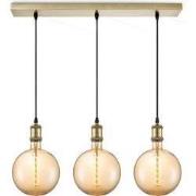 Home sweet home hanglamp Vintage brons 3L Beam Spiral g180 - amber
