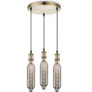Home sweet home hanglamp Vintage brons 3L Tube - smoke