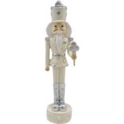 Clayre & Eef Beeld Notenkraker 17 cm Beige Zilverkleurig Polyresin Ker...