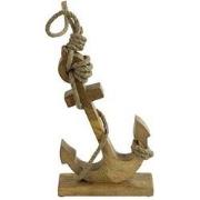 Ornament Ankra hout 6.5x18x30 cm bruin 1 stuk