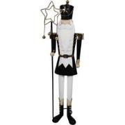 Clayre & Eef Kerstdecoratie Beeld Notenkraker 30x23x103 cm Zwart Wit I...