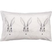 Clayre & Eef Kussenhoes 30x50 cm Beige Polyester Konijn