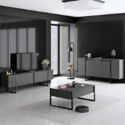 Meubelset Antraciet Luxe - Salontafel + TV Meubel + Dressoir - Zwart F...