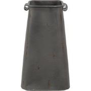 Clayre & Eef Vaas  20x20x36 cm Grijs Metaal Decoratie Vaas